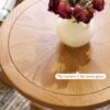 2 Piece Modern Farmhouse Living Room Coffee Table Set, Stylish And Elegant Nesting Round Wooden Table, Side End Table Set For Living Room - Brown - Image 3