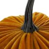 Velvet Weighted Pumpkin Ornament Decor For Holiday Harvest Festival Fall Festival & Thanksgiving (Set of 2) - Orange - Image 7