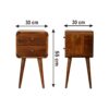 Mini Curved Nightstand - Beige Brown - Image 12
