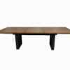 Double Pedestal Table Latte - Light Brown - Image 2