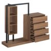 Wardrobe With 4 Drawers And 3 Shelves - Espresso - Image 5