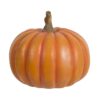 Autumn Resin Pumpkin With Stem, Pumpkin Ornament Decor For Holiday Harvest Festival Fall Festival & Thanksgiving (Set of 2) - Orange - Image 5