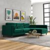 Christian - Sectional Sofa Right Facing - Green - Image 7