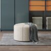 Contemporary Ottoman With Tonal Piping And Button Tuft Design - Beige - Image 4