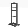 Accent Portable Garment Rack, Clothes Valet Stand With Storage Organizer - Black - Image 2