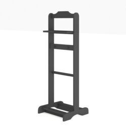 Accent Portable Garment Rack, Clothes Valet Stand With Storage Organizer - Black