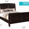 Queen Bed Elegant Transitional - Cappuccino - Image 7