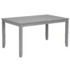 6 Pieces Kitchen Dining Set, Rectangular Wooden Dining Table With 4 Upholstered Chairs And A Bench, Dining Table Set For 6 People, Living Room, Home Bar And Kitchen - Gray - Image 9