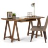 Sawhorse - Desk - Medium Saddle Brown - Image 9