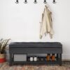 Cosmopolitan - Storage Ottoman Bench With Open Bottom - Distressed Black - Image 7