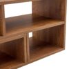 Modern 2 Piece Cube TV Stand With Open Storage, L Shaped Design - Walnut - Image 13