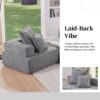 Lounge Frame For Oversized Modular U Shaped Sectional Floor Couch Convertible Compressed Couch, Spacious Foam Filled Sofa - Gray - Image 8