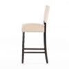 Barstools With Rivet Decoration (Set of 2), Wood Frame, Bar Chairs For Kitchen Island - Beige - Image 9