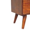 T Bar Raised Back Bedside Table - Chestnut - Image 3
