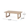 4 Pieces Acacia Wood Patio Furniture Set, Outdoor Furniture With Coffee Table, Patio Conversation Set Deep Seating With Soft Cushion, Porch Chairs For Backyard Porch Balcony - Brown Wash / Beige - Image 7
