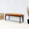 Arden - Bench With Buttons - Brown / Rustic / Tan - Image 5
