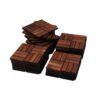 Acacia Wood Interlocking Deck Tiles Checker Pattern, 10 Piece Square Acacia Hardwood Outdoor Flooring For Patio, Bancony, Pool Side - Brown - Image 54