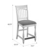 Mariano - Slat Back Barstools (Set of 2) - Gray - Image 7