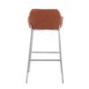 Daniella - Contemporary Fixed Height Bar Stool (Set of 2) - Chrome / Camel - Image 5