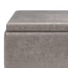 Owen - Tray Top Small Coffee Table Storage Ottoman - Distressed Gray - Image 6