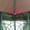 10 X 10 Ft Patio Gazebo Tent With Ventilated Double Roof And Mosquito Net - Brown - Image 9