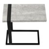Accent Table, C - Shaped, Contemporary Convenient Design - Gray - Image 5