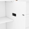 Queen Size Murphy Bed With Shelves, Drawers And USB Ports - White - Image 7