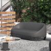 Willow - Upholstered Patio Deep Seating Sofa - Graphite Gray / Black - Image 9