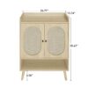 2 Door Shoe Rack, Freestanding, Modern Shoe Storage Cabinet, For Entryway - Natural - Image 3