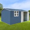 10'x12' Garden Sheds Outdoor Storage Sheds With Window - Blue - Image 4