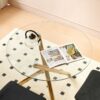 Dining Table With Metal Leg And Glass, Modern Space Saving Kitchen Table For Living Room - Golden - Image 6