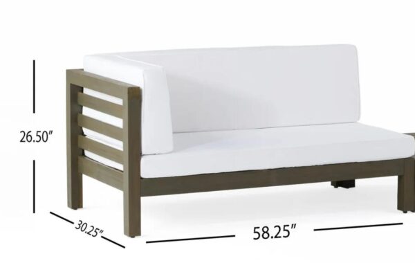 Oana - Right Corner Bench And Coffee Table - White