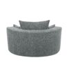 360° Swivel Chair Accent Barrel Chair Swivel Round Sofa Chair With 3 Removable Pillows For Living Room, Office And Hotel - Gray - Image 20