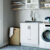 Reed - Deluxe Laundry Cabinet With Pull-Out Faucet And Stainless Steel Sink - Pure White - Image 6