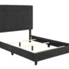 Queen Size Upholstered Platform Bed - Charcoal Gray - Image 2