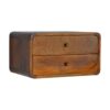 Floating Curved Bedside Table - Chestnut - Image 2