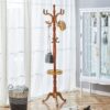 Modern Crabapple Hanger With Resin Stainless Steel Multifunctional Storage Rack - Wood - Image 5