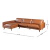Garland - Right Sectional Sofa - Cognac - Image 7