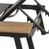 Waterloo - Chaise Lounge With Attached Wood Side Table (Set of 2) Adjustable Eucalyptus Wood And - Gray / Black - Image 11