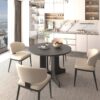 Dining Table For Farmhouse Kitchen Expandable Oval Table Top With Removable Leaf Trestle X Shaped Base - Black - Image 6