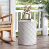 End Table, Outdoor - Antique White - Image 4