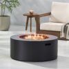 Modern Iron Propane Fire Pit, 32" Round, 40, 000 Btu - Dark Gray - Image 2