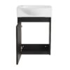 Modern 16" Bathroom Vanity Sink Combo With Ceramic Sink And Cabinet For Small Spaces - Black - Image 17