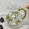 Palm Tree Design 3 Quarts Unbreakable Plastic Water Pitcher With Lid And Spout, Bpa Free - Clear - Image 2