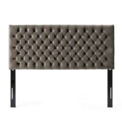 Annecy - Contemporary Upholstered Full / Queen Fabric Headboard - Gray