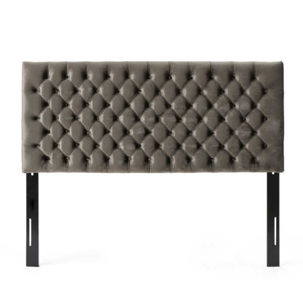 Annecy - Contemporary Upholstered Full / Queen Fabric Headboard - Gray