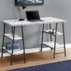 Computer Desk For Home Office, Laptop, Storage Shelves, Contemporary Versatile Placement - White - Image 9