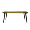 Acacia Wood Patio Dining Table, 69"L Rectangle Outdoor Table - Teak / Black - Image 5