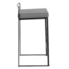 Fuji - Contemporary Stackable Counter Stool (Set of 3) - Black / Gray - Image 3