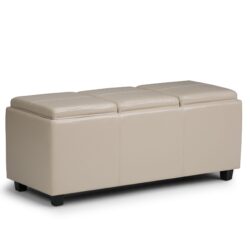 Avalon - Storage Ottoman - Satin Cream